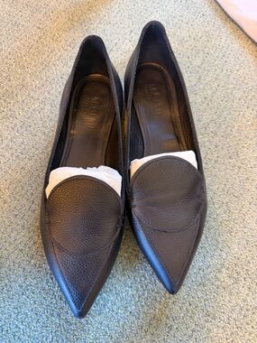 M. Gemi Black Leather Loafers